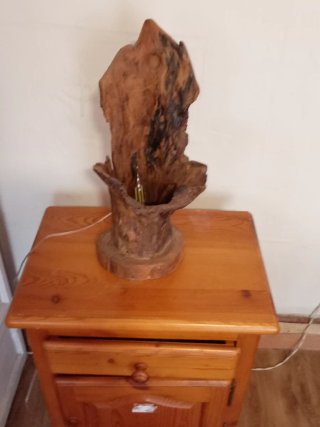 Lámpara rústica de madera Celular 667543280