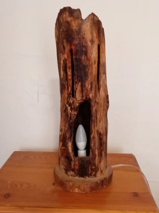 Lámpara rústica de madera Celular 667543280