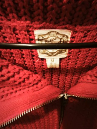 Chaqueta de punto roja con cremallera