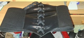 Cinturón tipo corsé negro