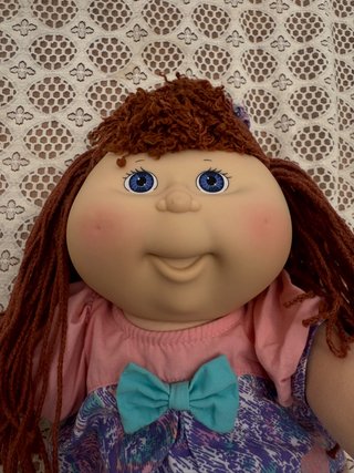 muñeca cabbage patch kids ( repollo) pelo pelirroj