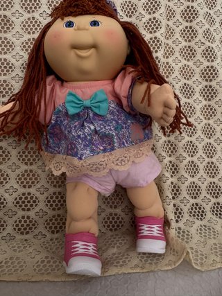 muñeca cabbage patch kids ( repollo) pelo pelirroj