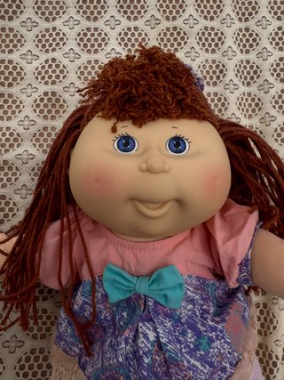 muñeca cabbage patch kids ( repollo) pelo pelirroj