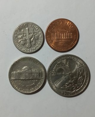 Lotto 4 monete USA
