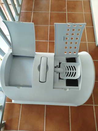 Arenero para gatos