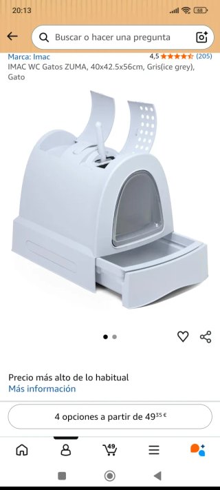 Arenero para gatos
