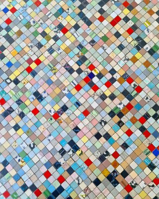 Mesa mosaico GRESITE + 2 sillas plegables | 60s