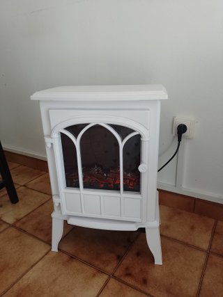 Chimenea Eléctrica Portátil Blanca