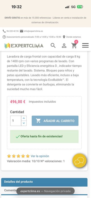 Lavadora Samsung Blanca