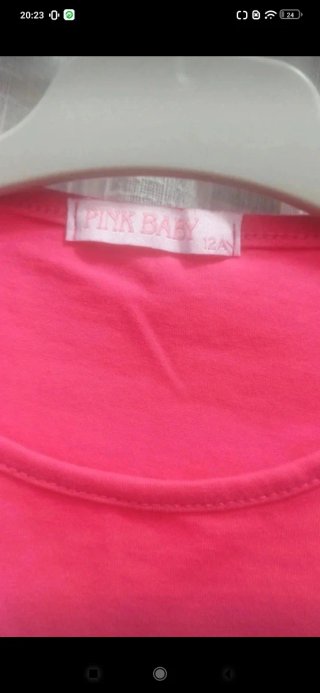 Camiseta Rosa de Manga Larga para Niña