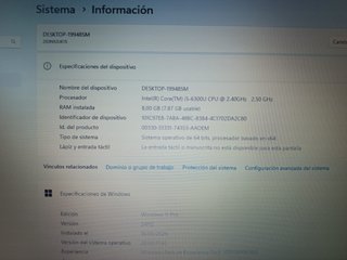 Portátil Lenovo Core i5 8GB RAM SSD 240GB