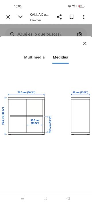 Estantería IKEA Kallax 4 huecos