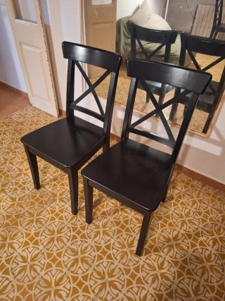 Lote 2 Sillas IKEA INGOLF Negras