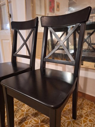 Lote 2 Sillas IKEA INGOLF Negras