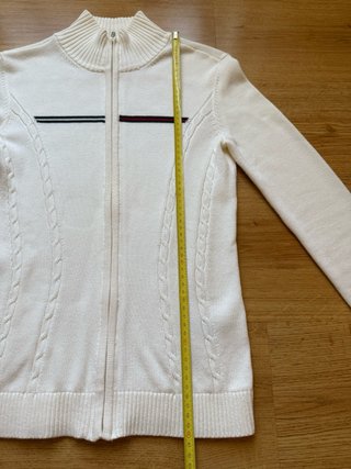 Tommy Hilfiger White Knit Cardigan Old Money Style