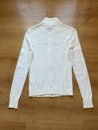 Tommy Hilfiger White Knit Cardigan Old Money Style
