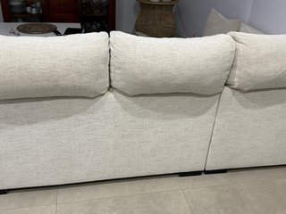 Sofá chaise longue beige tela