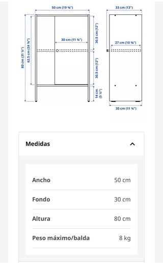Mueble blanco con puertas