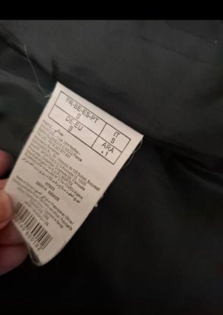Chaquetón de Plumas Negro Talla S