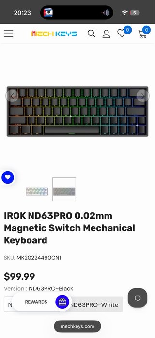 Teclado Magnetico Irok ND63 Pro + Teclas