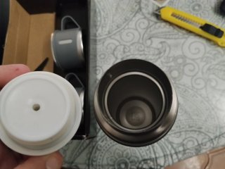 Set de Termo y 2 Tazas de Acero Inoxidable