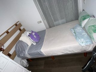 Cama Individual con Cabecero de Madera y colchon