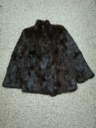 Chaqueta de pelo marrón