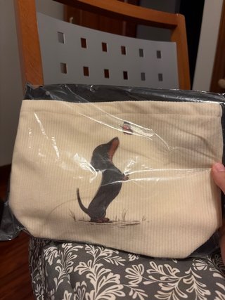 Neceser con Estampado de Perro Salchicha