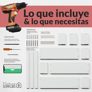 Set de 3 Estanterías de Pared Infantiles Blancas