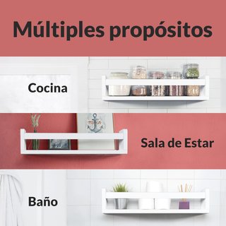 Set de 3 Estanterías de Pared Infantiles Blancas