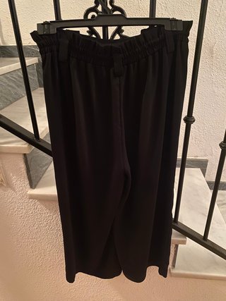Pantalón ancho cintura alta negro