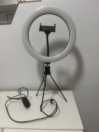 Aro de luz LED con trípode y mando