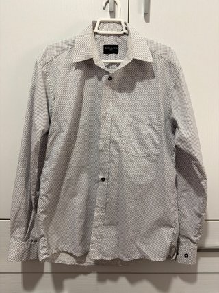 Camisa Roland blanca con puntos azules