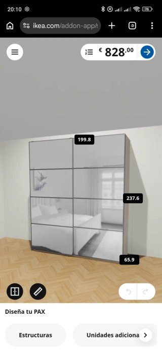 Armario PAX Ikea Espejo Puertas Correderas