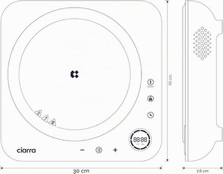 Placa de Inducción Portátil Ciarra 2000W
