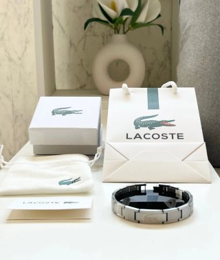 Pulsera Lacoste hombre Plateada acero inoxidable