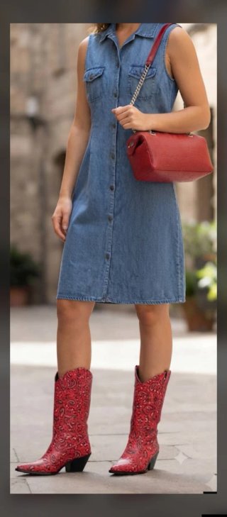 Vestido camisero vaquero azul