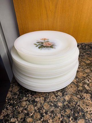 Set de 18 Platos de Cristal vintage