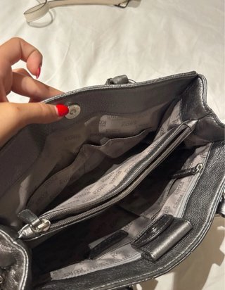 Bolso Michael Kors Gris/Plata Acolchado