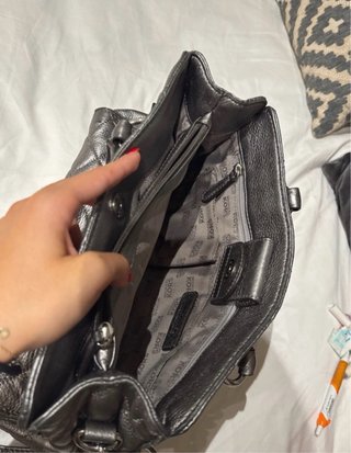 Bolso Michael Kors Gris/Plata Acolchado