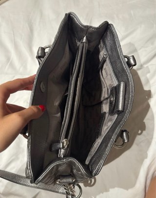 Bolso Michael Kors Gris/Plata Acolchado