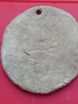 Medalla Antigua de Plomo