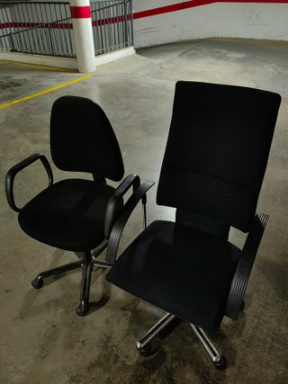 2 Sillas de Oficina Negras
