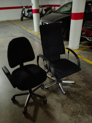 2 Sillas de Oficina Negras