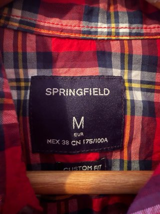 Camisa de cuadros Springfield Talla M