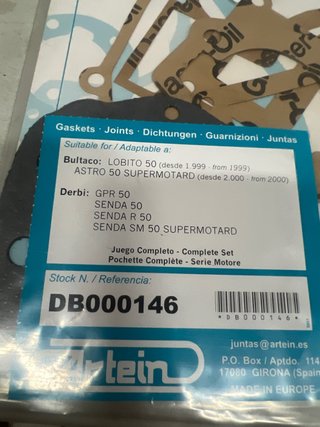 Juego Juntas Derbi Senda Bultaco Lobito 50