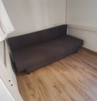 Sofá Cama IKEA Gris Tela