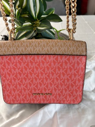 Bolso Michael Kors Beige y Rojo
