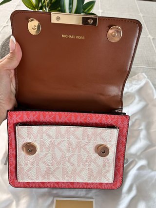 Bolso Michael Kors Beige y Rojo