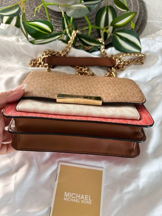 Bolso Michael Kors Beige y Rojo